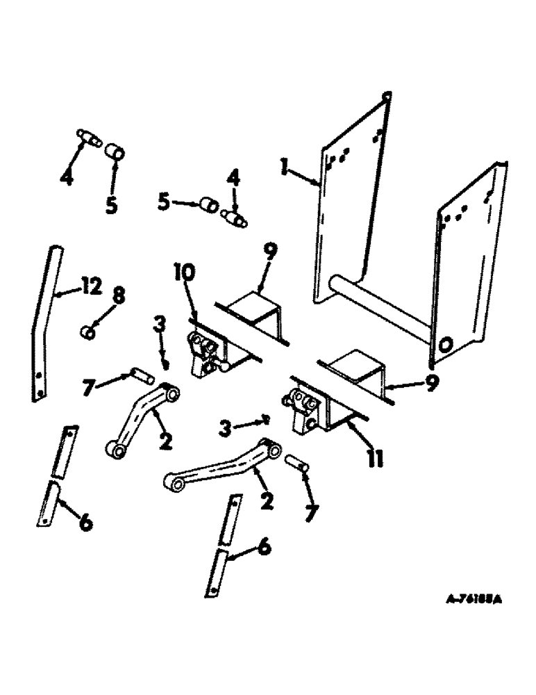 Схема запчастей Case IH 234 - (B-09) - TRACTOR MOUNTINGS, MAIN FRAME SUPPORT, BRACKET AND CLAMP DEERE 3010, 3020, 4010, AND 4020 TRACTOR (39) - FRAMES AND BALLASTING