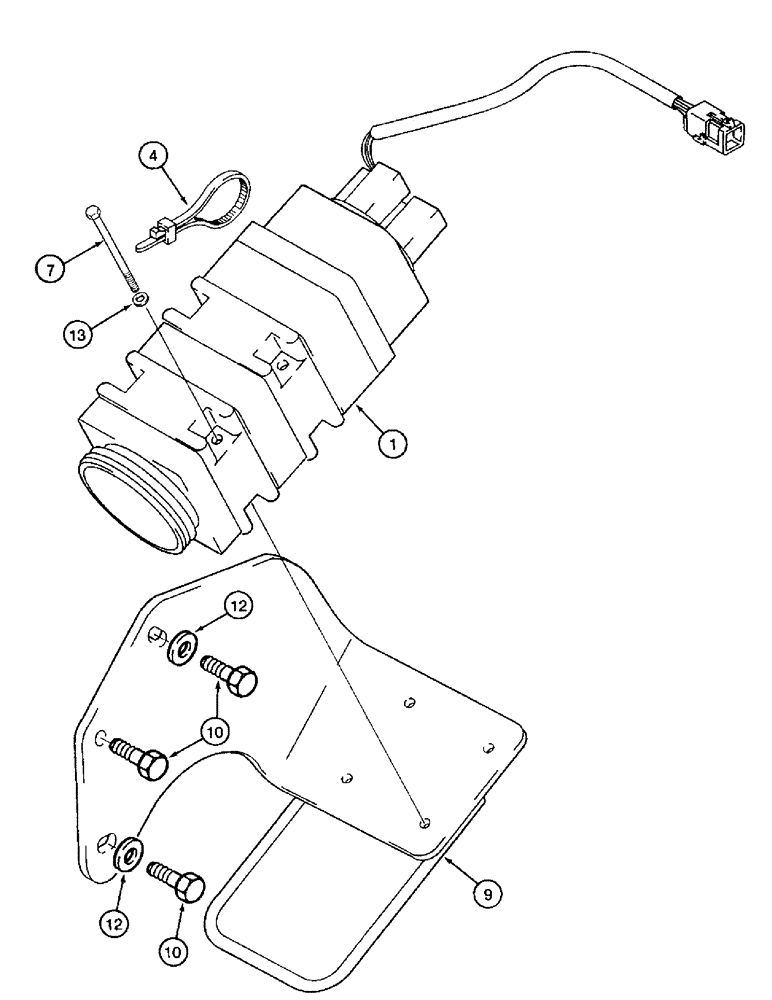 Схема запчастей Case IH 8910 - (4-044) - GROUND SPEED SENSOR (04) - ELECTRICAL SYSTEMS