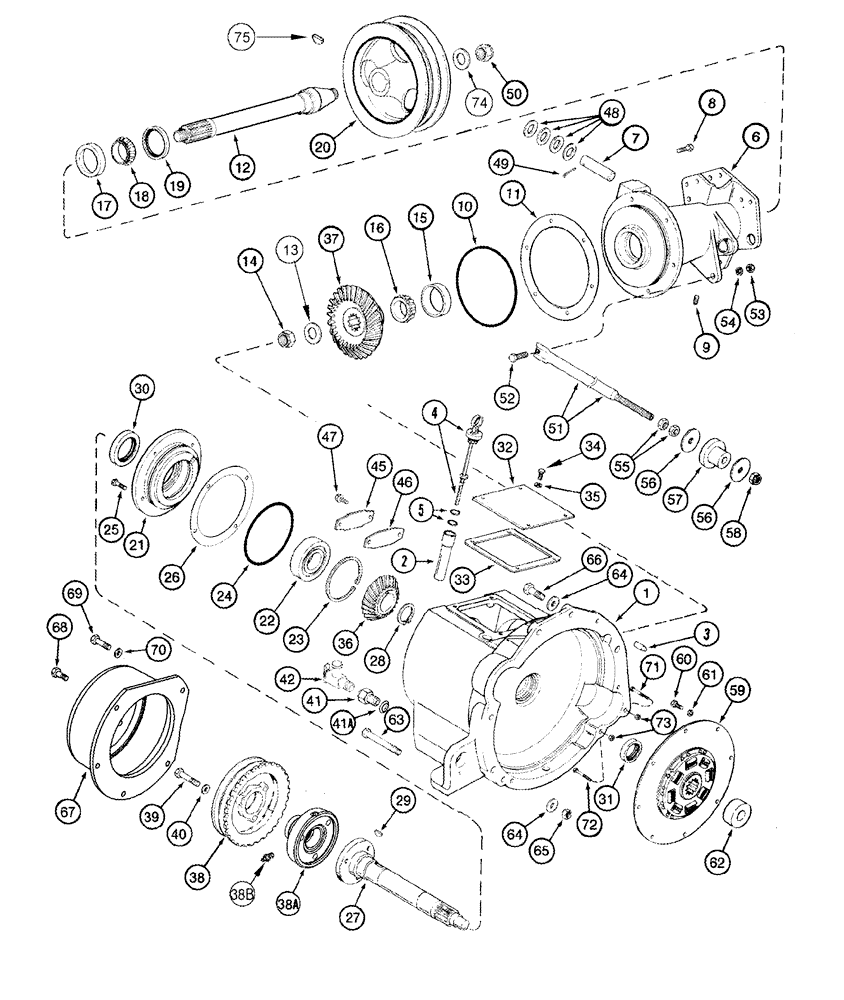 Схема запчастей Case IH 2366 - (06-02) - POWER TAKEOFF DRIVE - ASN JJC0254000 (03) - POWER TRAIN