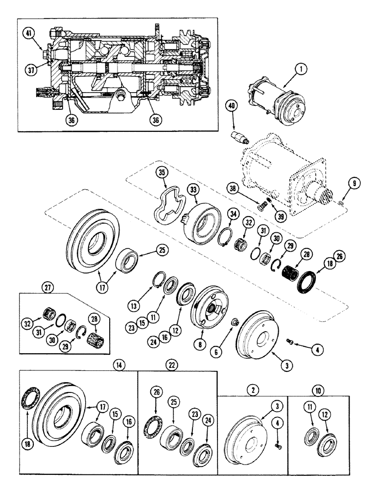 Схема запчастей Case IH 4694 - (9-494) - AIR CONDITIONING, COMPRESSOR ASSEMBLY - A160638 (09) - CHASSIS/ATTACHMENTS