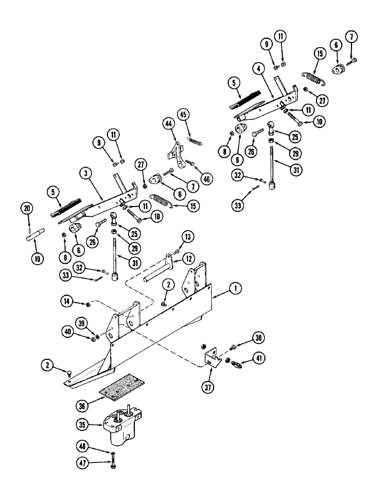 Схема запчастей Case IH 1896 - (7-232) - BRAKE PEDALS AND VALVE (07) - BRAKES