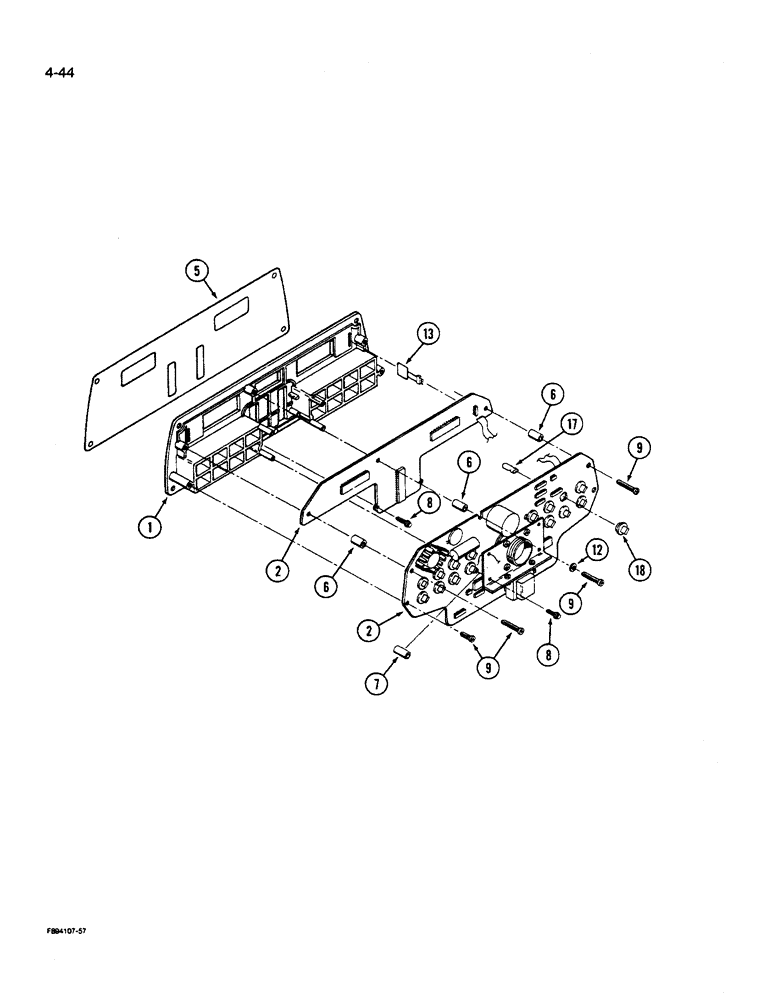 Схема запчастей Case IH 9270 - (4-044) - INSTRUMENT CLUSTER (04) - ELECTRICAL SYSTEMS