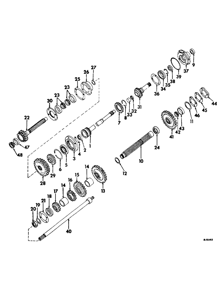 Схема запчастей Case IH 4186 - (07-05) - DRIVE TRAIN, SPEED TRANSMISSION, IN CLUTCH HOUSING (04) - Drive Train