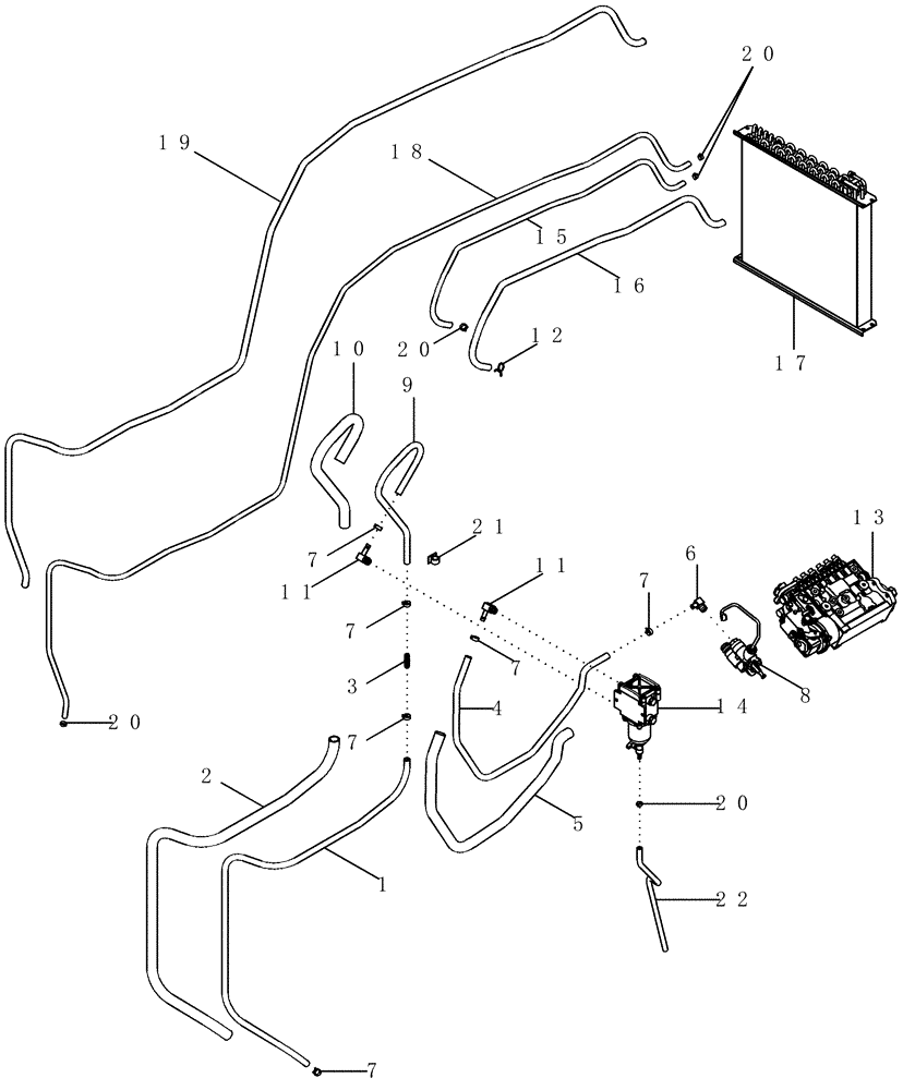 Схема запчастей Case IH MAGNUM 255 - (03-09) - FUEL LINES (03) - FUEL SYSTEM