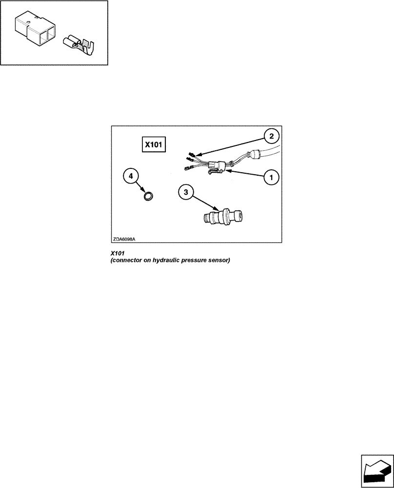 Схема запчастей Case IH LBX331P - (06.70[01]) - CONNECTORS: X101 (06) - ELECTRICAL SYSTEMS