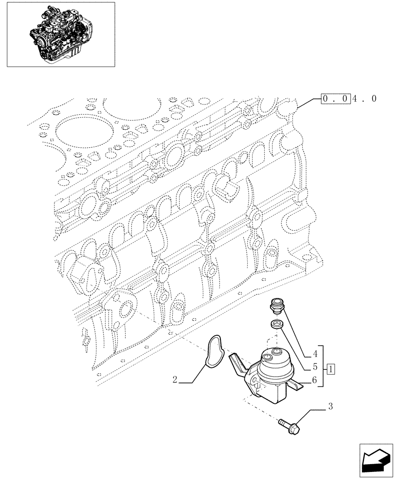 Схема запчастей Case IH F4GE0684C D600 - (0.20.1[01]) - FUEL PUMP (2830121) 