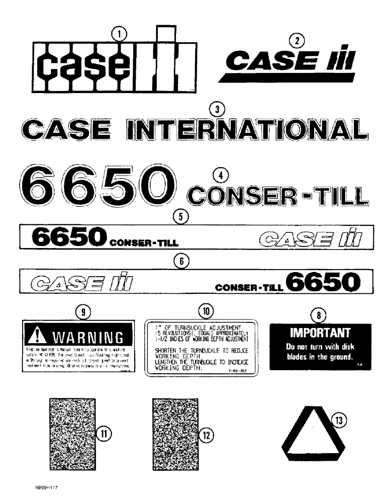 Схема запчастей Case IH 6650 - (9-38) - DECALS (09) - CHASSIS/ATTACHMENTS