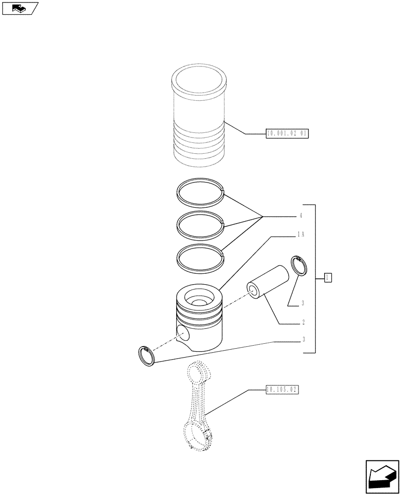 Схема запчастей Case IH F3AFE613A A002 - (10.105.01) - PISTON - ENGINE (5801372201) (10) - ENGINE