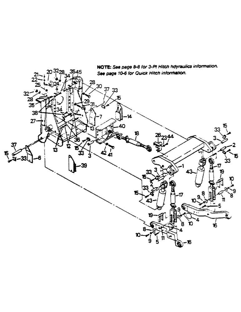 Схема запчастей Case IH 9180 - (10-01) - THREE POINT HITCH AND MOUNTING Options & Miscellaneous