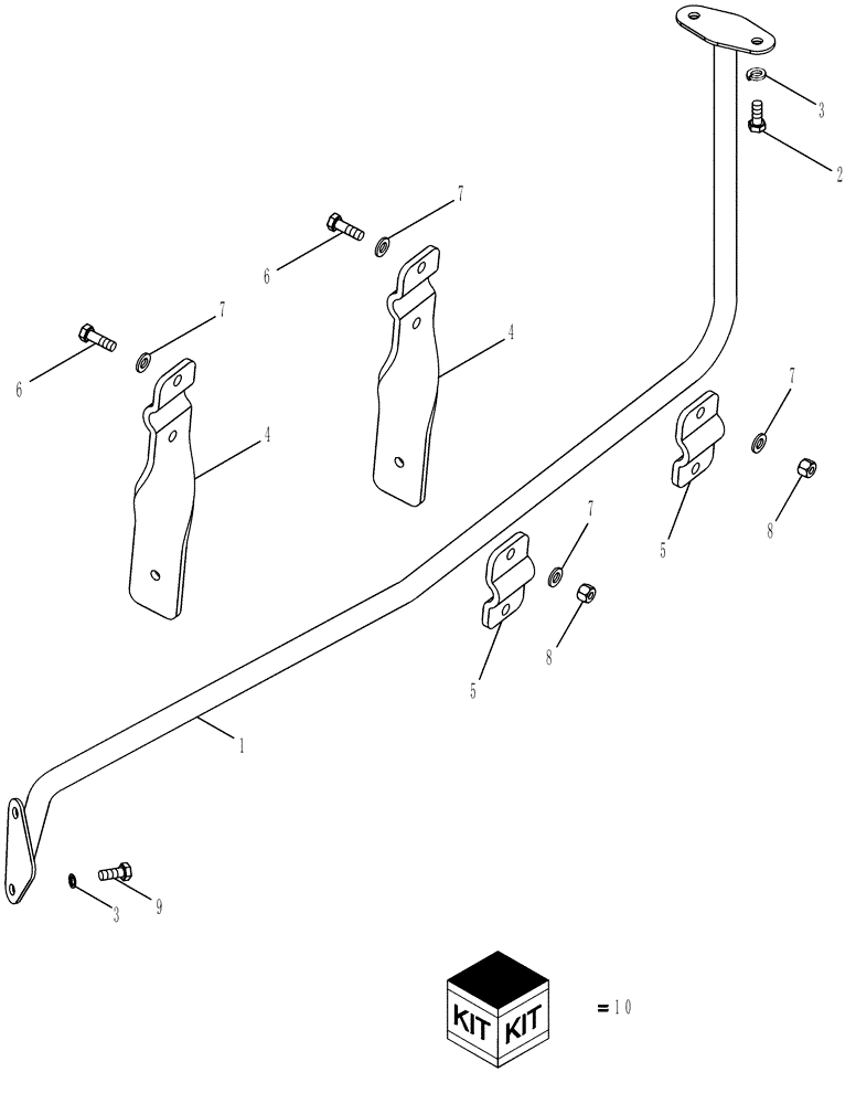 Схема запчастей Case IH MX285 - (09-40) - MONITOR MOUNTING - CAB ROOF (09) - CHASSIS/ATTACHMENTS