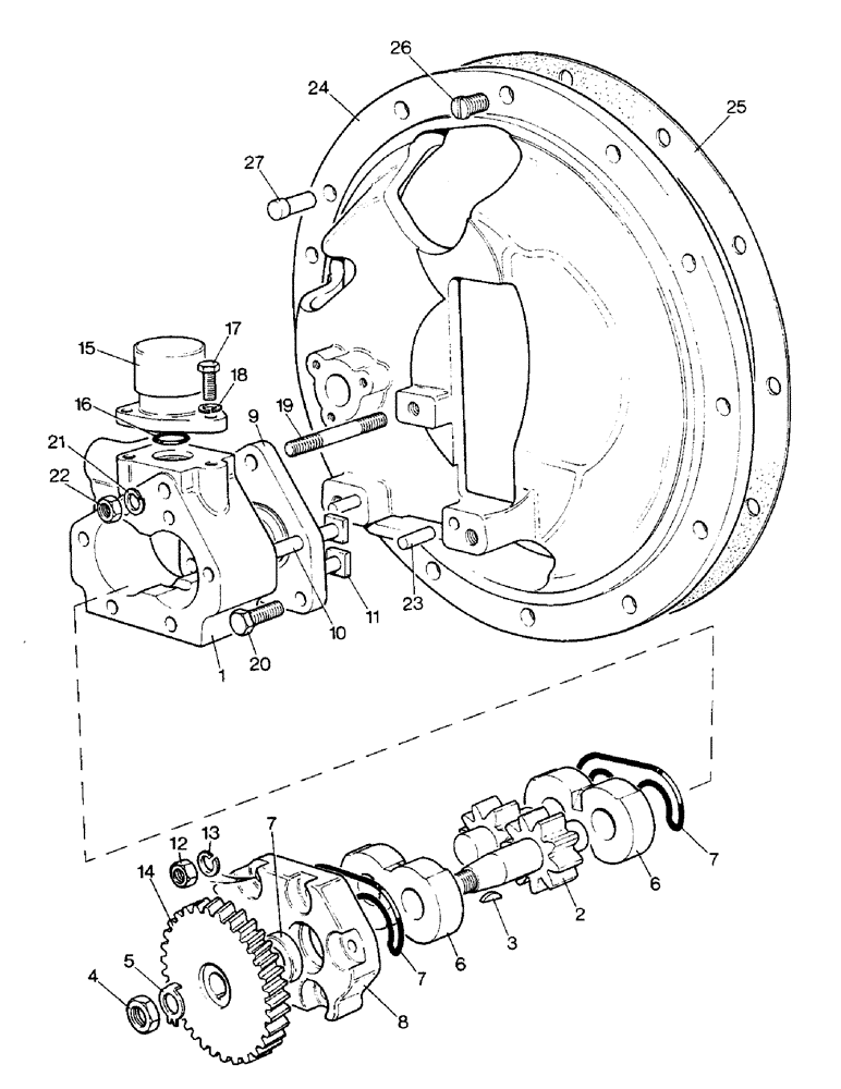 Схема запчастей Case IH 1290 - (K-03) - HYDRAULIC PUMP, 1290 TRACTOR (07) - HYDRAULICS