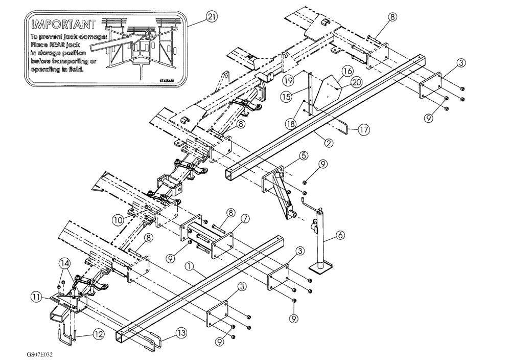 Схема запчастей Case IH 330 TRUE-TANDEM - (75.200.14) - BASKET MOUNTING PARTS 2008 MODELS (75) - SOIL PREPARATION