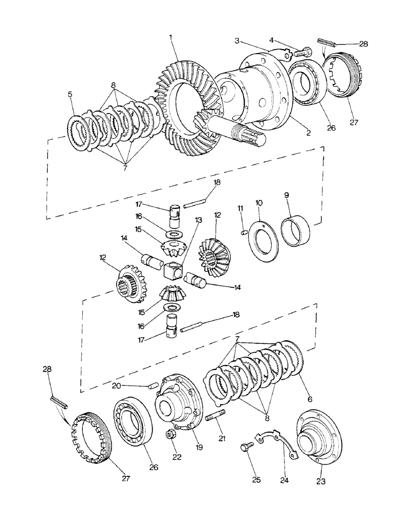 Схема запчастей Case IH 1290 - (G-09) - FRONT AXLE DIFFERENTIAL, MFD CARRARO AXLE (04) - FRONT AXLE