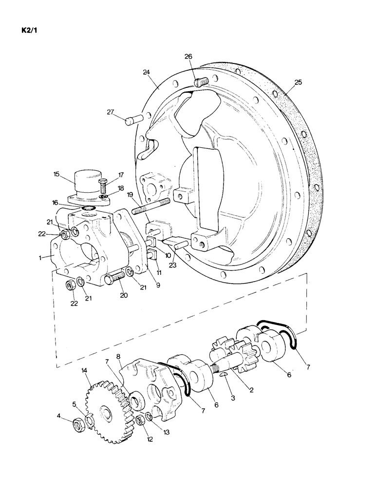 Схема запчастей Case IH 1190 - (K-02) - HYDRAULIC PUMP (07) - HYDRAULICS