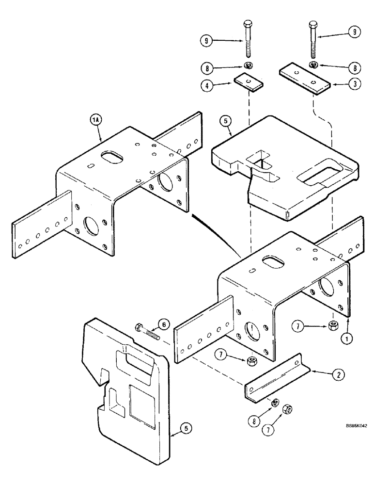 Схема запчастей Case IH 2144 - (5-46) - STEERING AXLE WEIGHTS (04) - STEERING