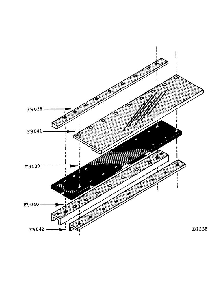 Схема запчастей Case IH 800 - (051) - HINGED FEED PLATE FOR FEED SPOUT (60) - PRODUCT FEEDING