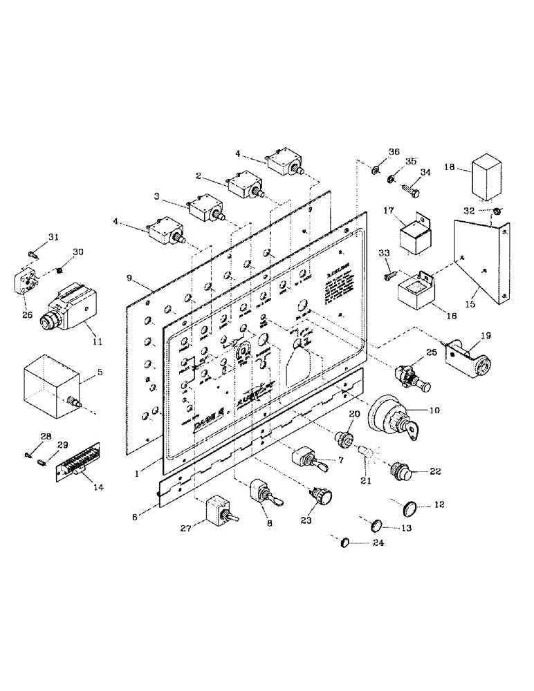 Схема запчастей Case IH 7700 - (A11-13) - DASH PANEL Mainframe & Functioning Components