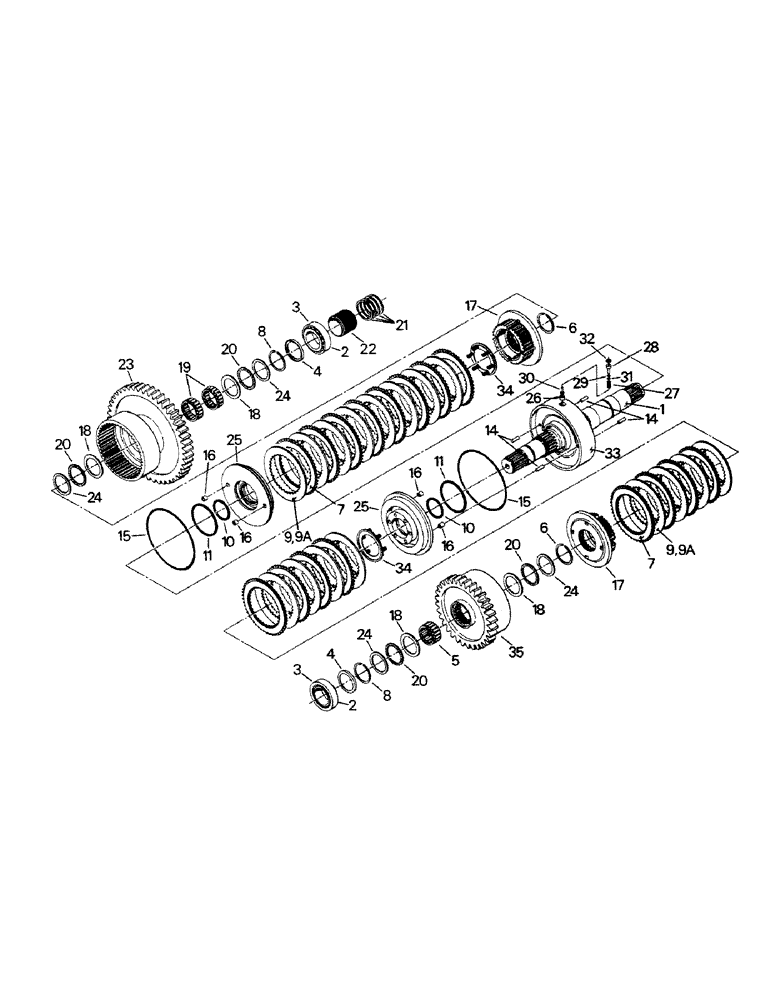 Схема запчастей Case IH CP-1360 - (04-33) - 8" CLUTCH PACK ASSEMBLY (04) - Drive Train