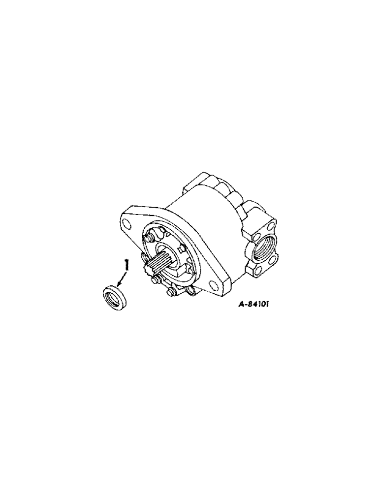 Схема запчастей Case IH 424 - (145[A]) - HYDRAULIC SYSTEM, FRONT PTO PUMP, THOMPSON, WITH SPLINED PUMP SHAFT (07) - HYDRAULIC SYSTEM