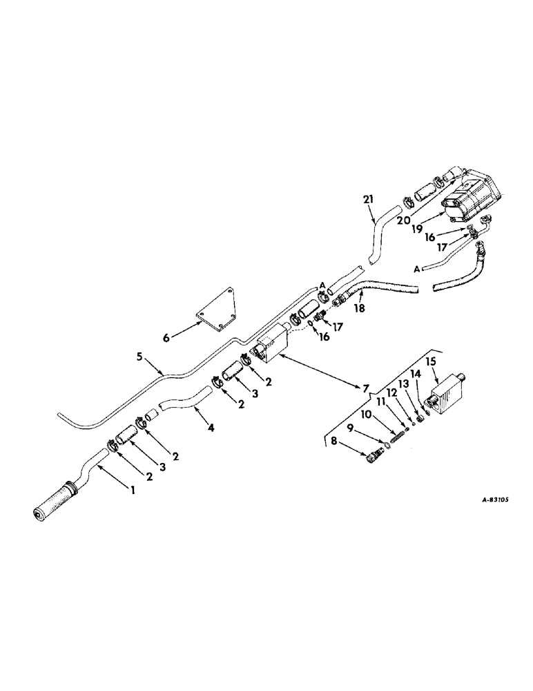 Схема запчастей Case IH B414 - (109) - STEERING MECHANISM, FLOW CONTROL VALVE AND PIPES, B-414/21196 UP Steering Mechanism