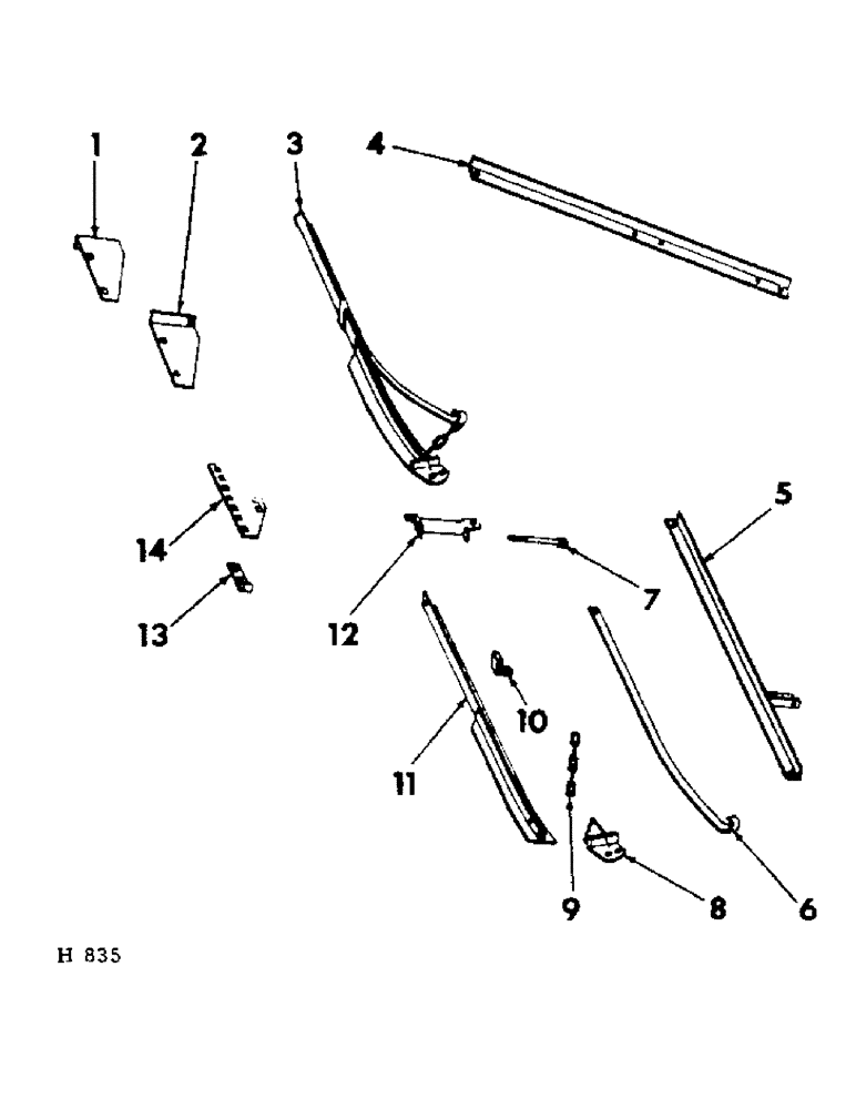 Схема запчастей Case IH 201 - (A-096) - PLATFORM FLOATING SHOE, PEA BAR PLATFORM, NOT CANVAS OR AUGER PLATORM (58) - ATTACHMENTS/HEADERS