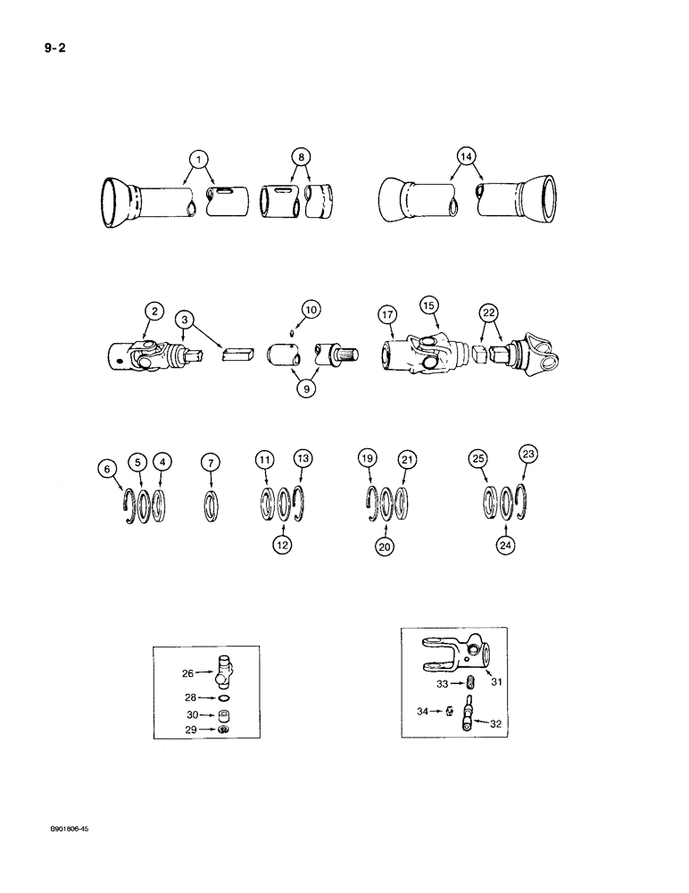 Схема запчастей Case IH 1100 - (9-02) - POWER DRIVE EQUIPMENT, WITH HAY CONDITIONER, 1100 MOWER (09) - CHASSIS/ATTACHMENTS