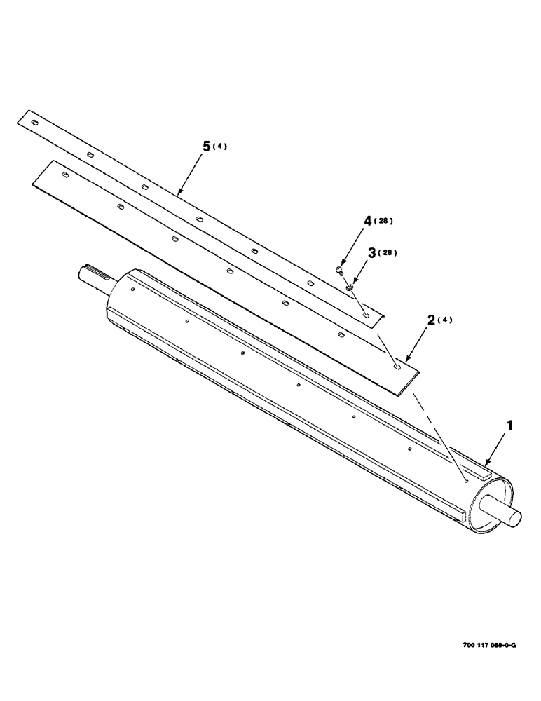 Схема запчастей Case IH 8455 - (6-14) - ROLLER ASSEMBLY (FLAP) (14) - BALE CHAMBER