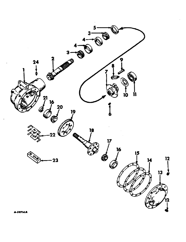 Схема запчастей Case IH 6 - (A-10) - GEAR HOUSING AND CLUTCH 