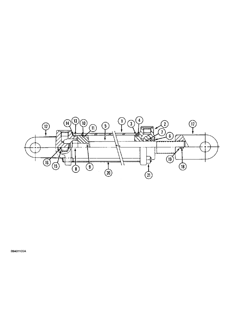 Схема запчастей Case IH 7100 - (8-58) - LIFT CYLINDER, 1272145C91, 2-1/2 ID X 8 INCH STROKE, IOWA INDUSTRIAL (08) - HYDRAULICS