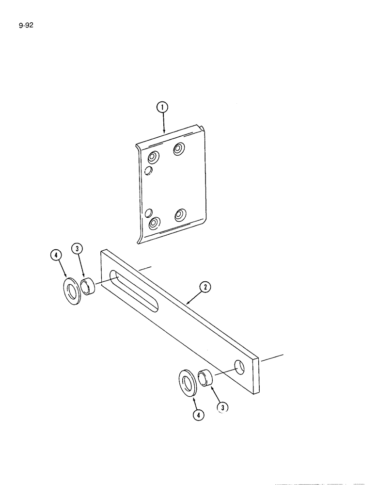 Схема запчастей Case IH 7200 - (9-092) - HITCH BUMPER PLATE AND STABILIZER, FOR DRILLS WITH MULTIPLE (09) - CHASSIS/ATTACHMENTS