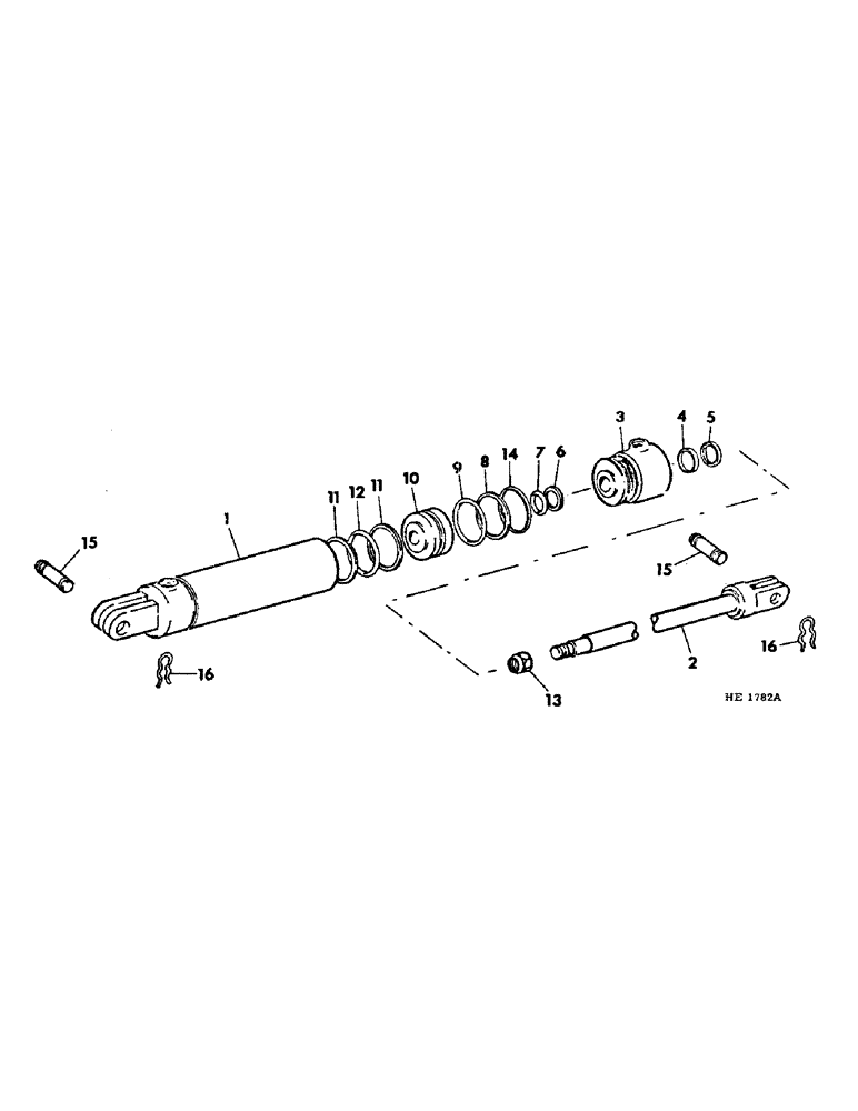 Схема запчастей Case IH 300 - (60) - REMOTE CONTROL HYDRAULIC CYLINDER 3-1/2 X 8 