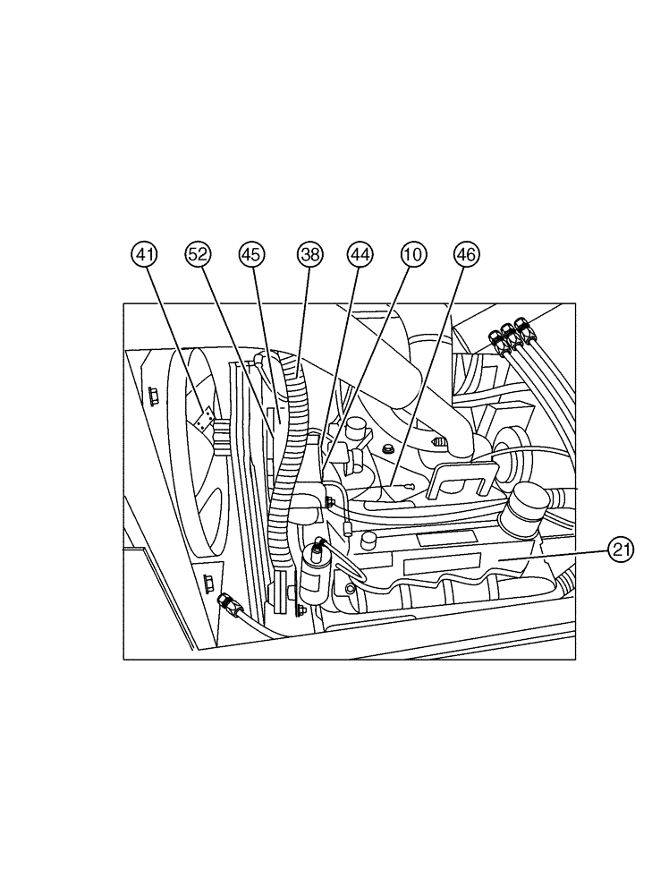 Схема запчастей Case IH 4300 - (02-001[04]) - ENGINE GROUP (4330 ONLY) (01) - ENGINE