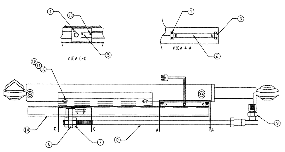 Схема запчастей Case IH TYLER - (07-007) - BOOM ASSEMBLY (90) TYLER SPRAYER SWITCH MOUNTING (09) - BOOMS