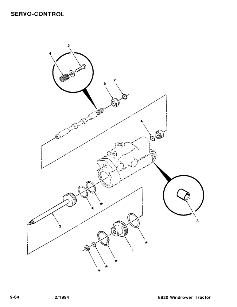 Схема запчастей Case IH 8820 - (9-64) - SERVO, CONTROL (09) - CHASSIS/ATTACHMENTS