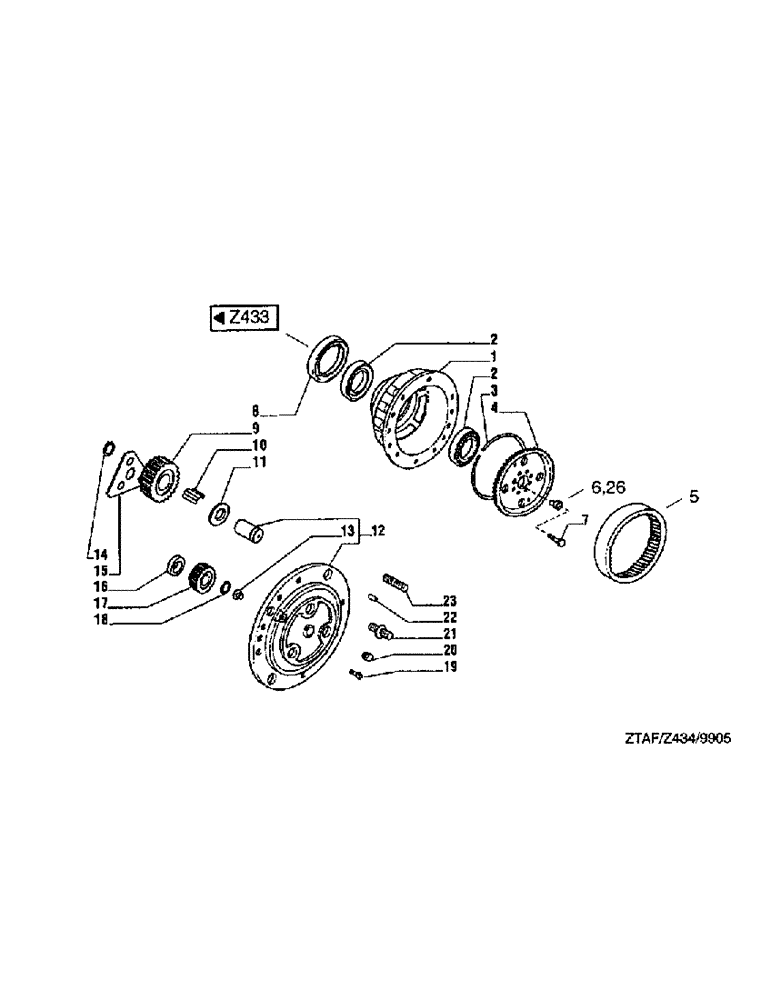 Схема запчастей Case IH 8790 - (285) - STEERING AXLE, FINAL DRIVE (23) - FOUR WHEEL DRIVE SYSTEM