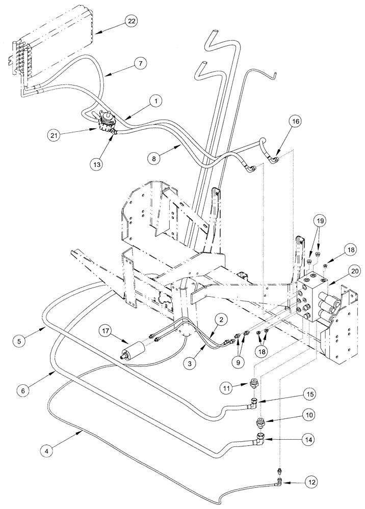 Схема запчастей Case IH 955 - (8-170) - AFS HYDRAULIC SYSTEM, AFS PLANTER, 12 ROW AND 16 ROW NARROW & 12/23 SRC (08) - HYDRAULICS