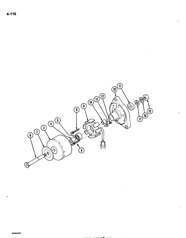Схема запчастей Case IH 1818 - (4-110) - ALTERNATOR, DIESEL MODELS (04) - ELECTRICAL SYSTEMS