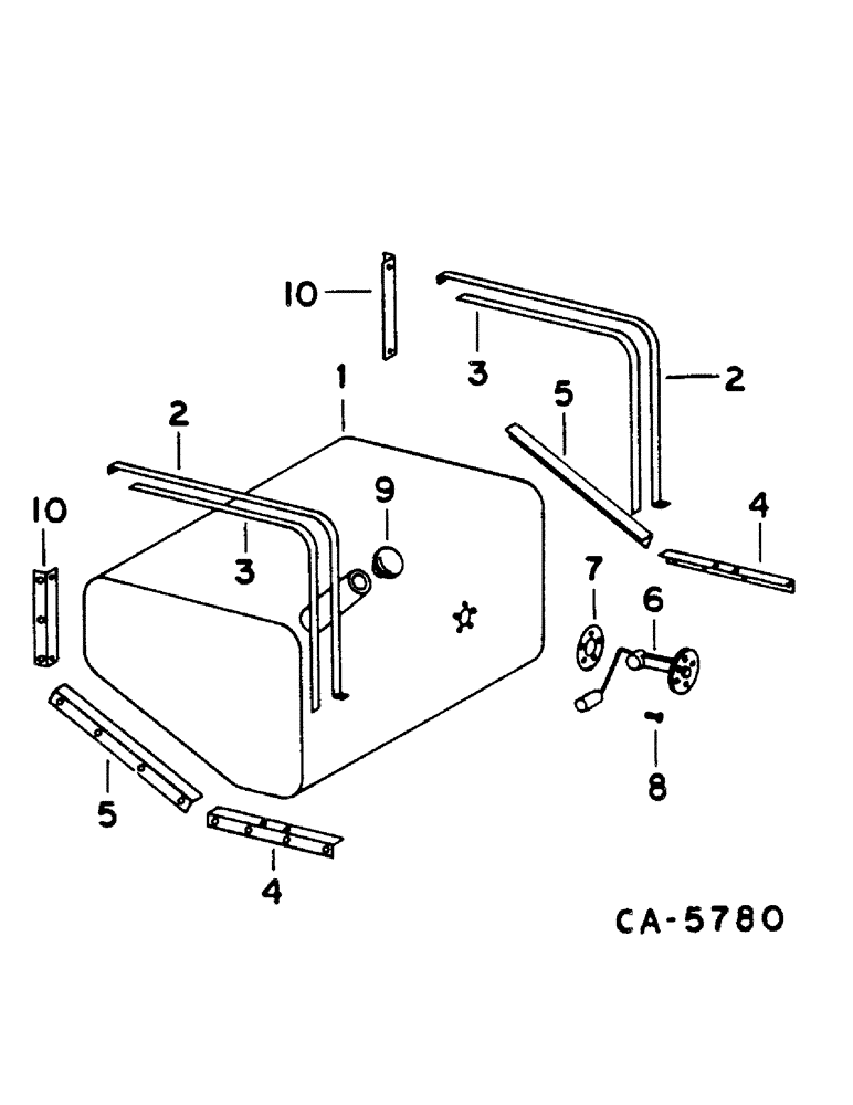 Схема запчастей Case IH 1460 - (12-008) - FUEL TANK Power