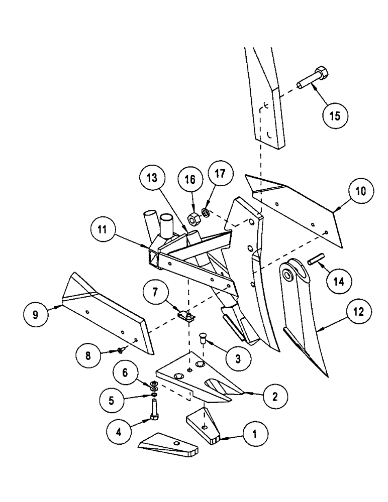 Схема запчастей Case IH CONCORD - (B58) - EDGE-ON ANDERSON OPENER, 10" DRY 