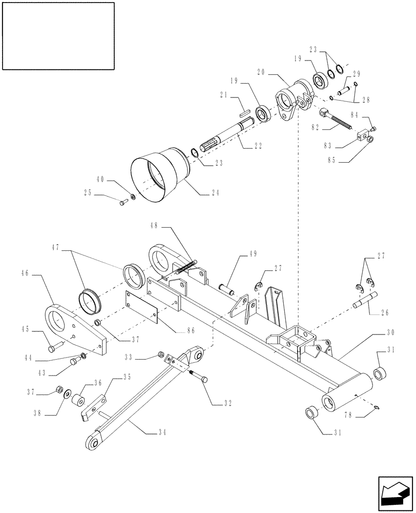 Схема запчастей Case IH MDX41 - (E.10.B[5]) - LIFT ARM E - Body and Structure