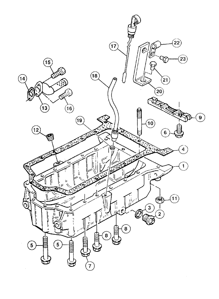 Схема запчастей Case IH C80 - (02-43) - OIL PAN (02) - ENGINE