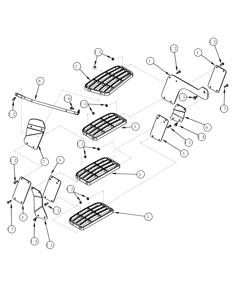 Схема запчастей Case IH MX270 - (09-16) - CAB STEPS, EUROPE ONLY (09) - CHASSIS/ATTACHMENTS