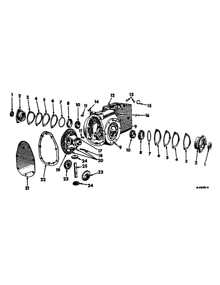 Схема запчастей Case IH 154 - (07-06) - DRIVE TRAIN, TRANSMISSION CASE AND DIFFERENTIAL (04) - Drive Train