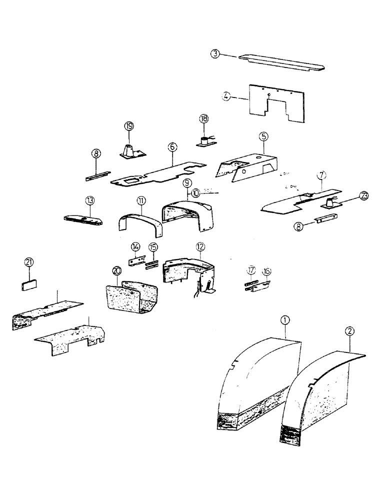 Схема запчастей Case IH 433 - (48) - TRACTOR SOUNDPROOFING KIT (09) - CHASSIS