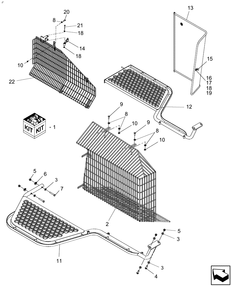 Схема запчастей Case IH 7010 - (48.050.02) - KIT, LOWER SHIELDING, TRACK DRIVE - NA ONLY (48) - TRACKS & TRACK SUSPENSION