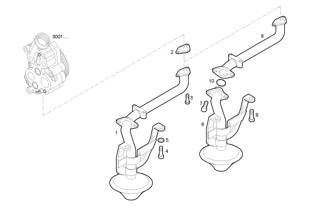 Схема запчастей Case IH F3CE0684A E001 - (3050.003) - SUCTION STRAINER 