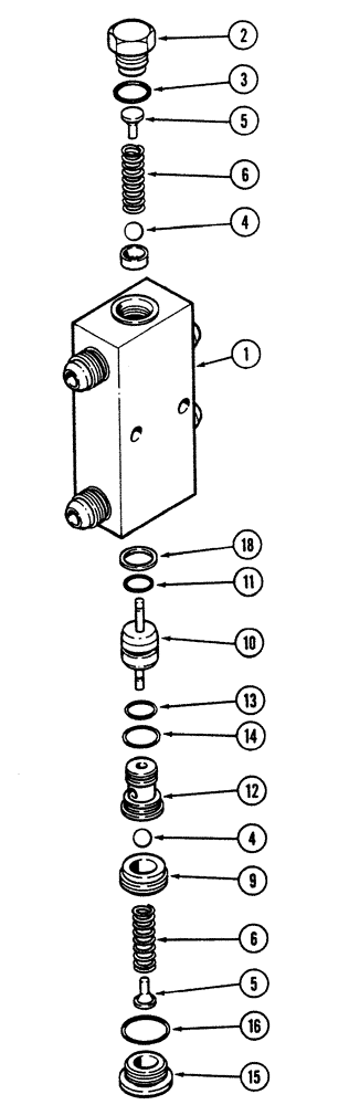 Схема запчастей Case IH 5300 - (8-36) - ALTERNATING CHECK VALVE (08) - HYDRAULICS