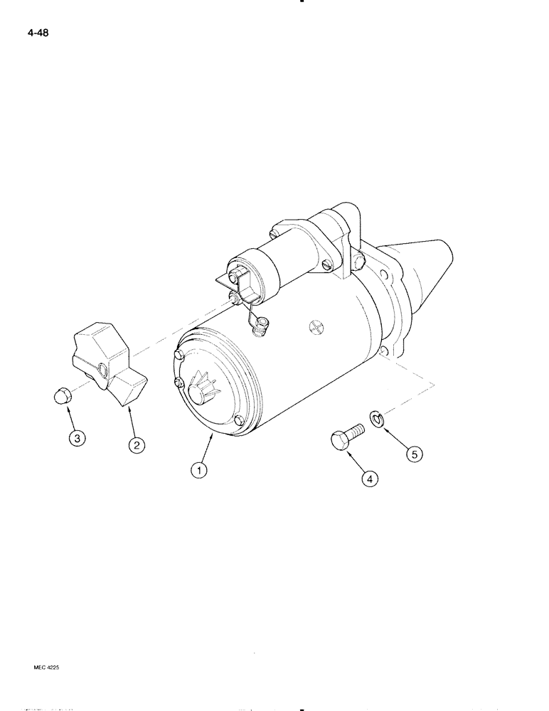 Схема запчастей Case IH 595 - (4-48) - STARTER MOTOR, MAGNETI-MARELLI (04) - ELECTRICAL SYSTEMS