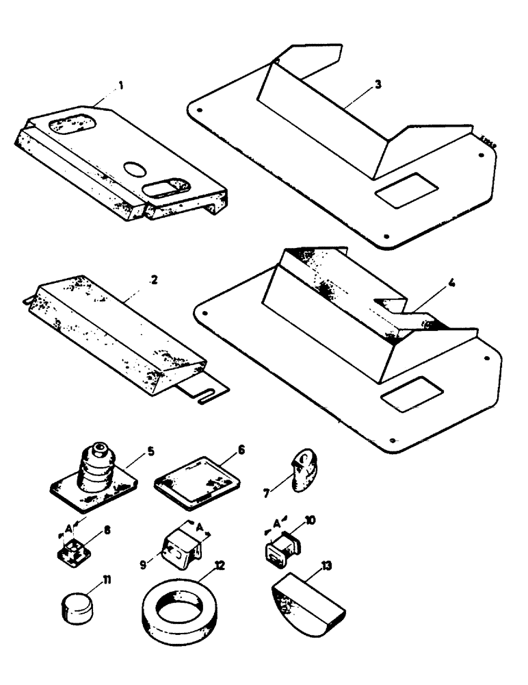 Схема запчастей Case IH 744 - (1E05) - DUST SEALING PARTS FOR CLUTCH HOUSING (04) - Drive Train