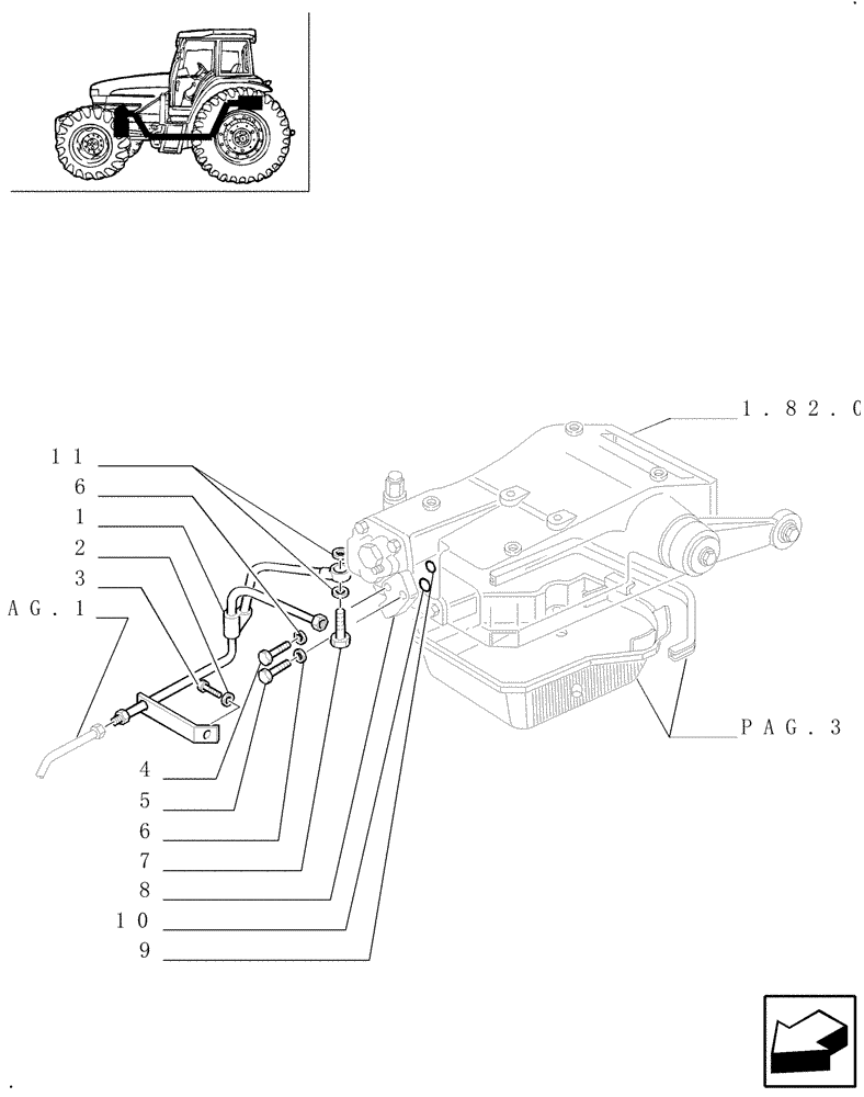 Схема запчастей Case IH JX90U - (1.82.1[02]) - LIFT - PIPES & PARTS (07) - HYDRAULIC SYSTEM